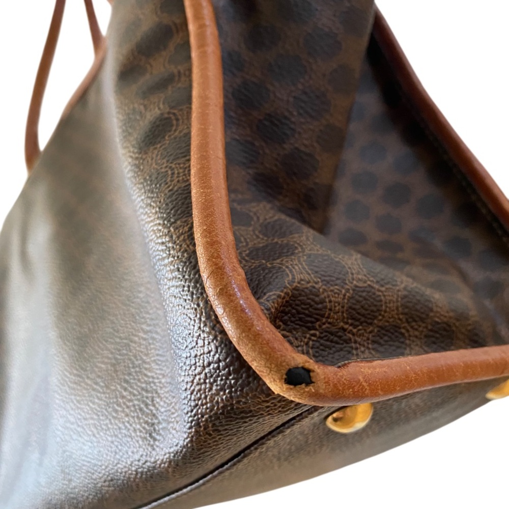 CELINE Paris Macadam Tote with Tan Leather Trim has wear - Picture 9 of 15